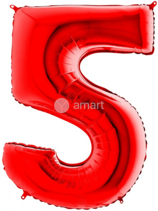 Изображение Шар фольгированный  цифра 5 с гелием